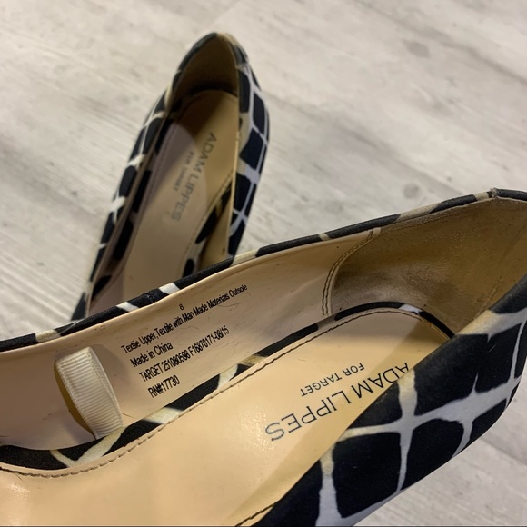 Black and white square print stiletto heel - Picture 9 of 10